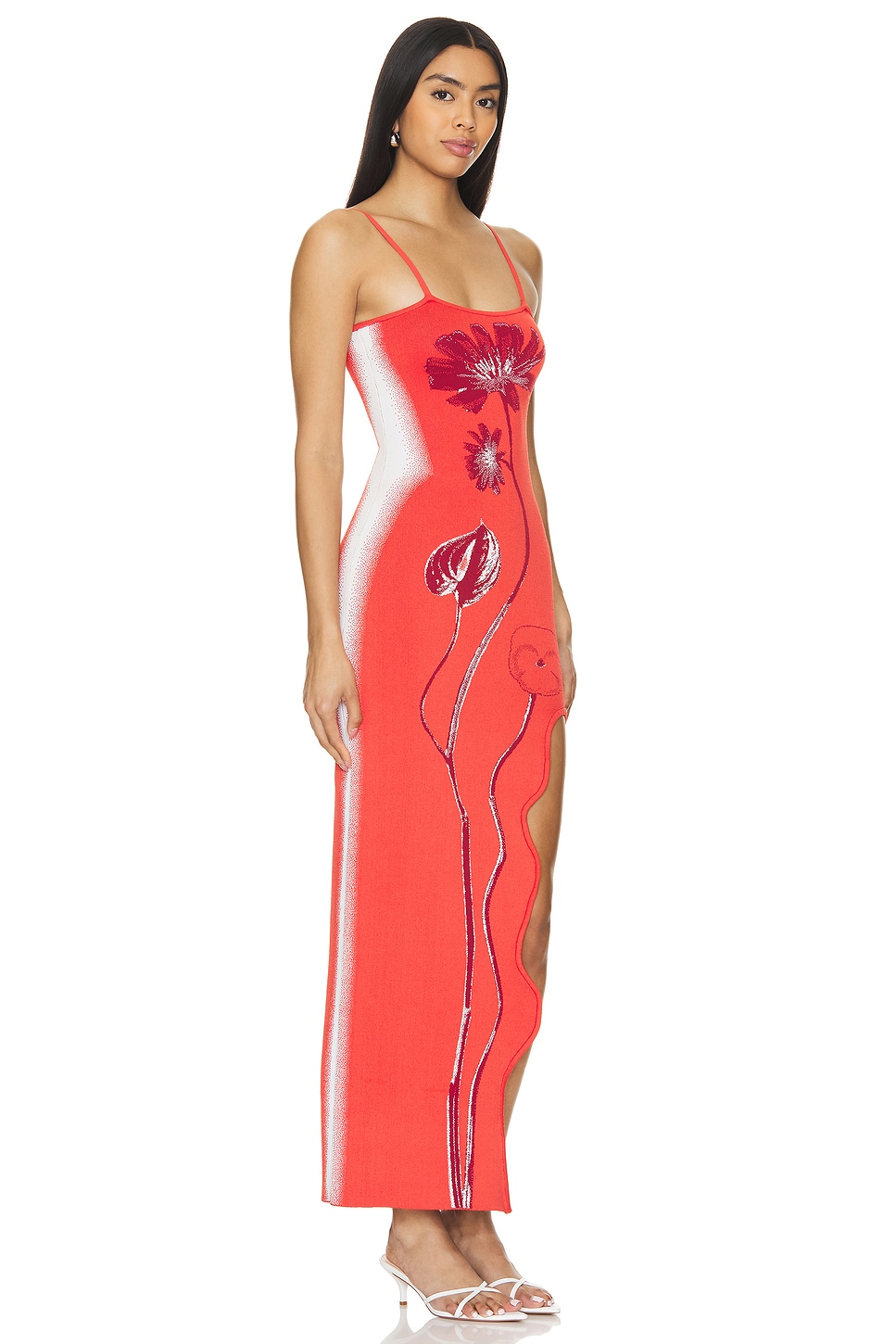 Floral print maxi tank dress
