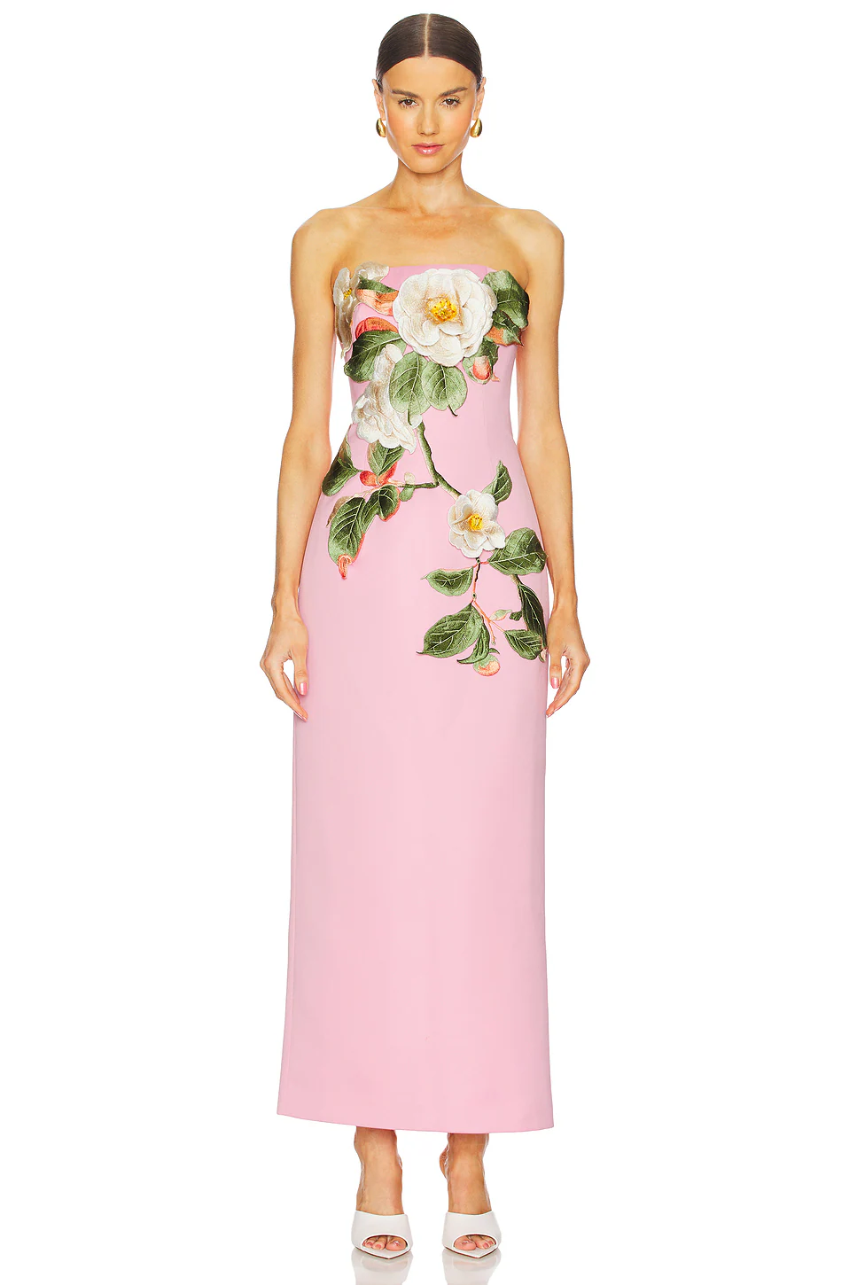 Floral embroidered maxi dress