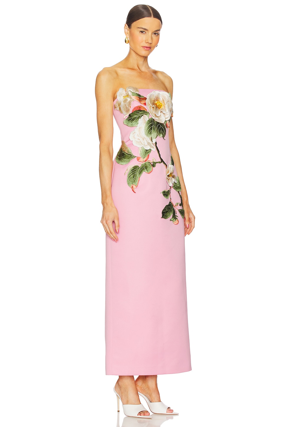 Floral embroidered maxi dress