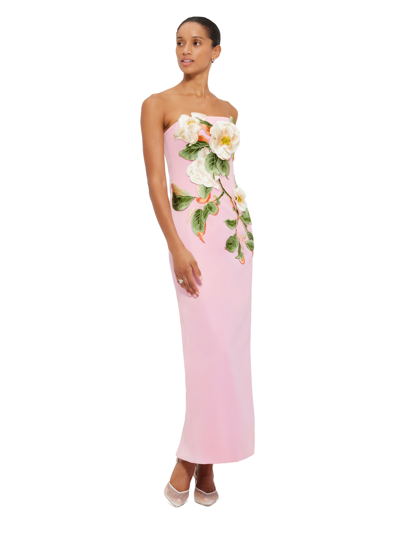 Floral embroidered maxi dress