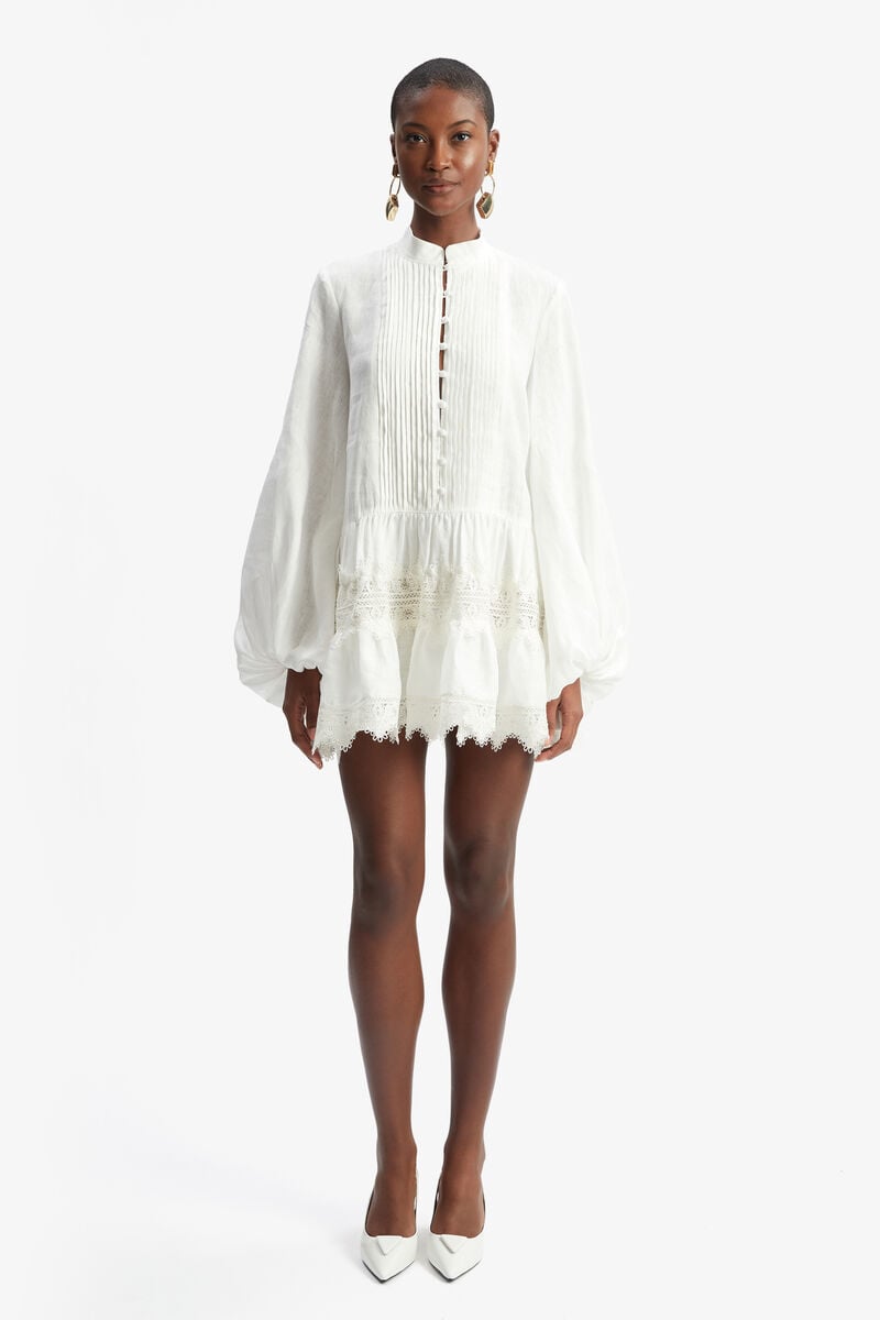 Orchid White Lace Mini Dress