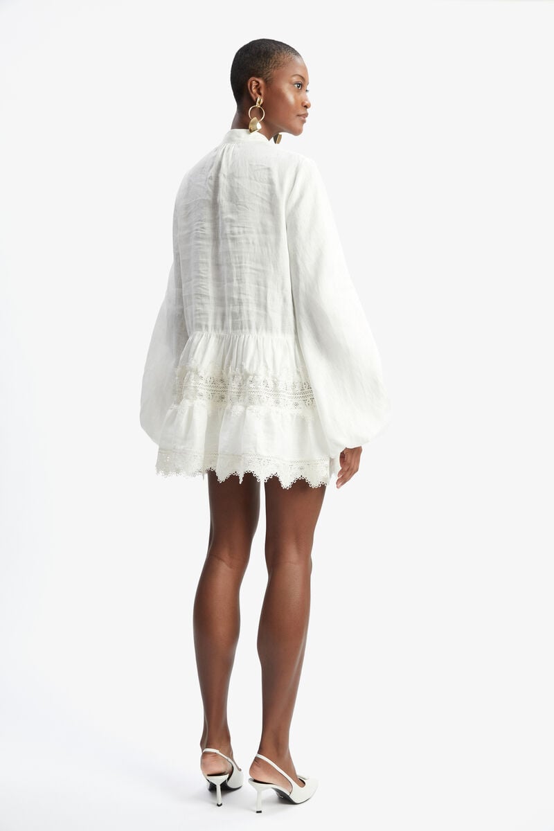 Orchid White Lace Mini Dress