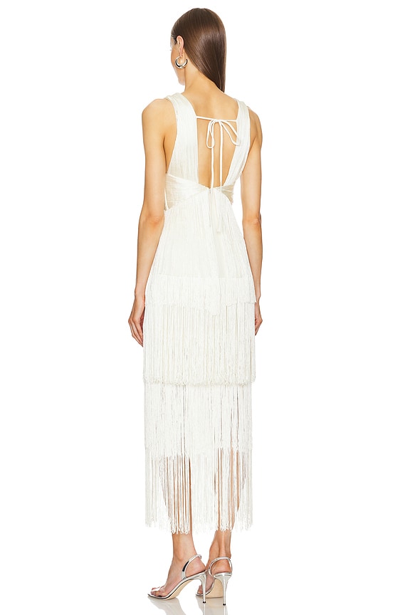 Party Cloud Fringe Midi Dress