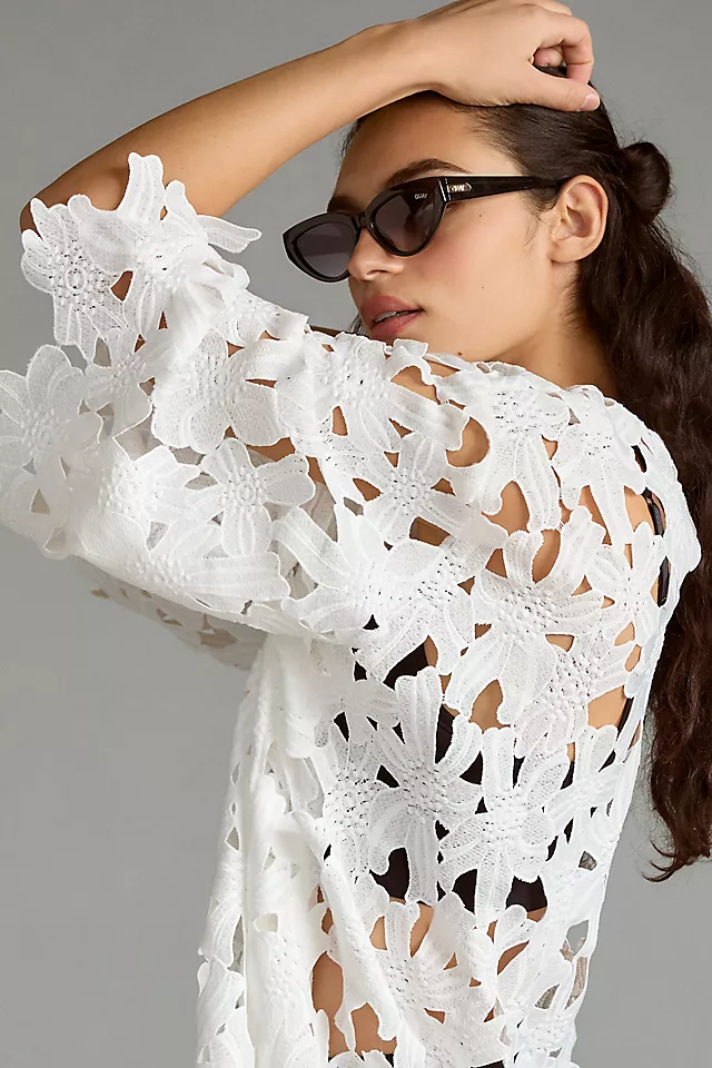 Holiday Floral Cutout Robe