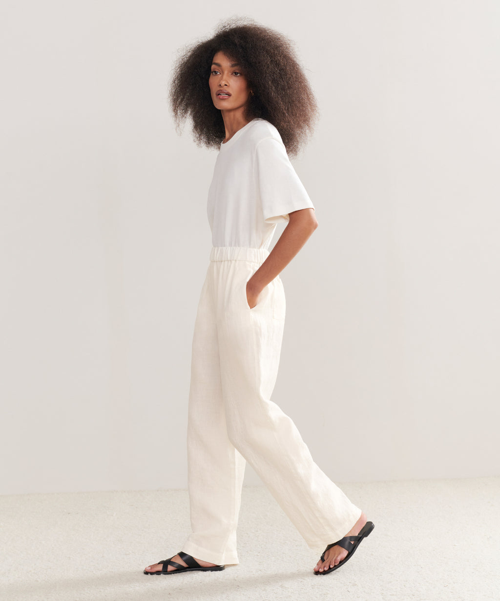 Linen shirt and trousers suit