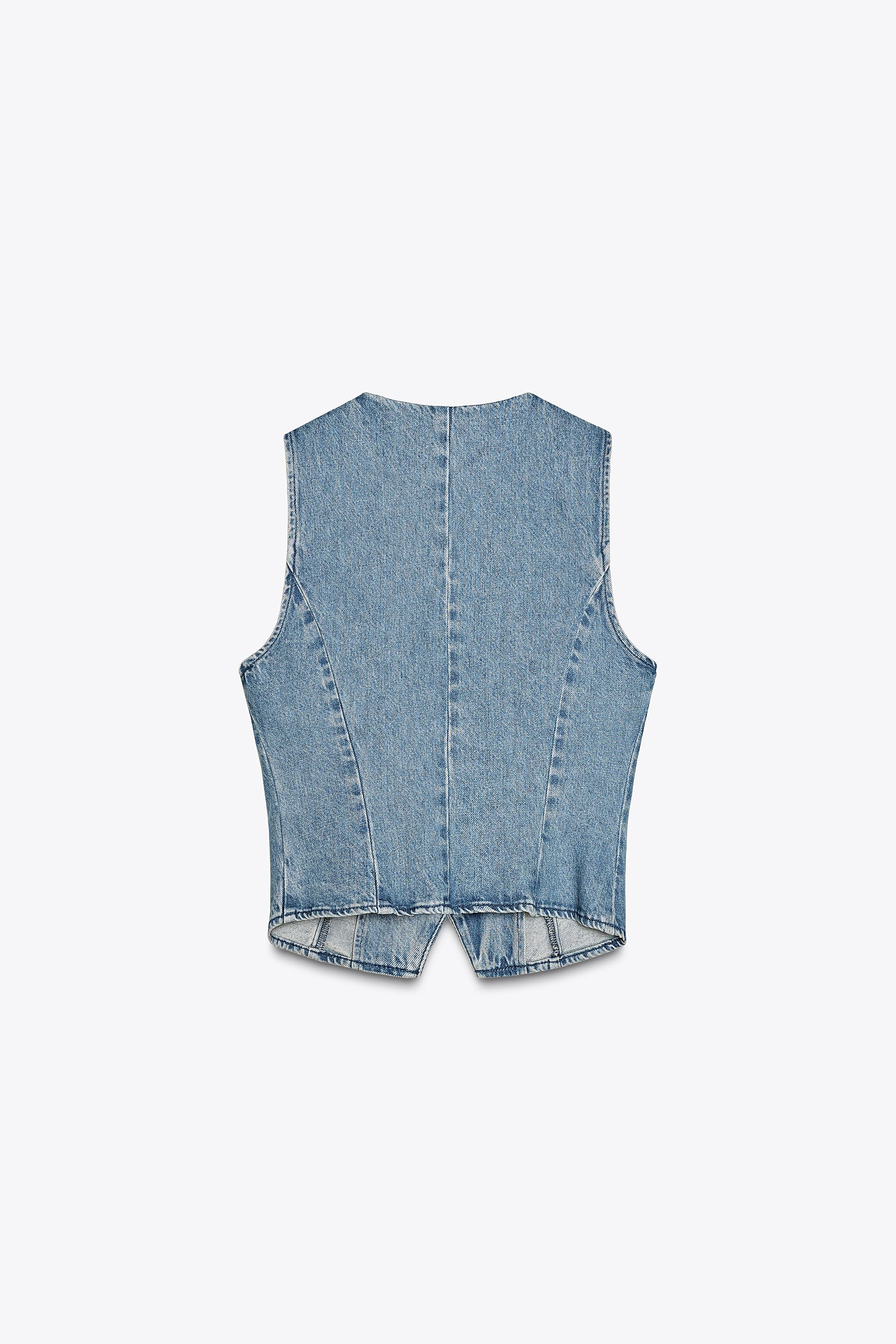 Western Washed Denim Vest Jeans