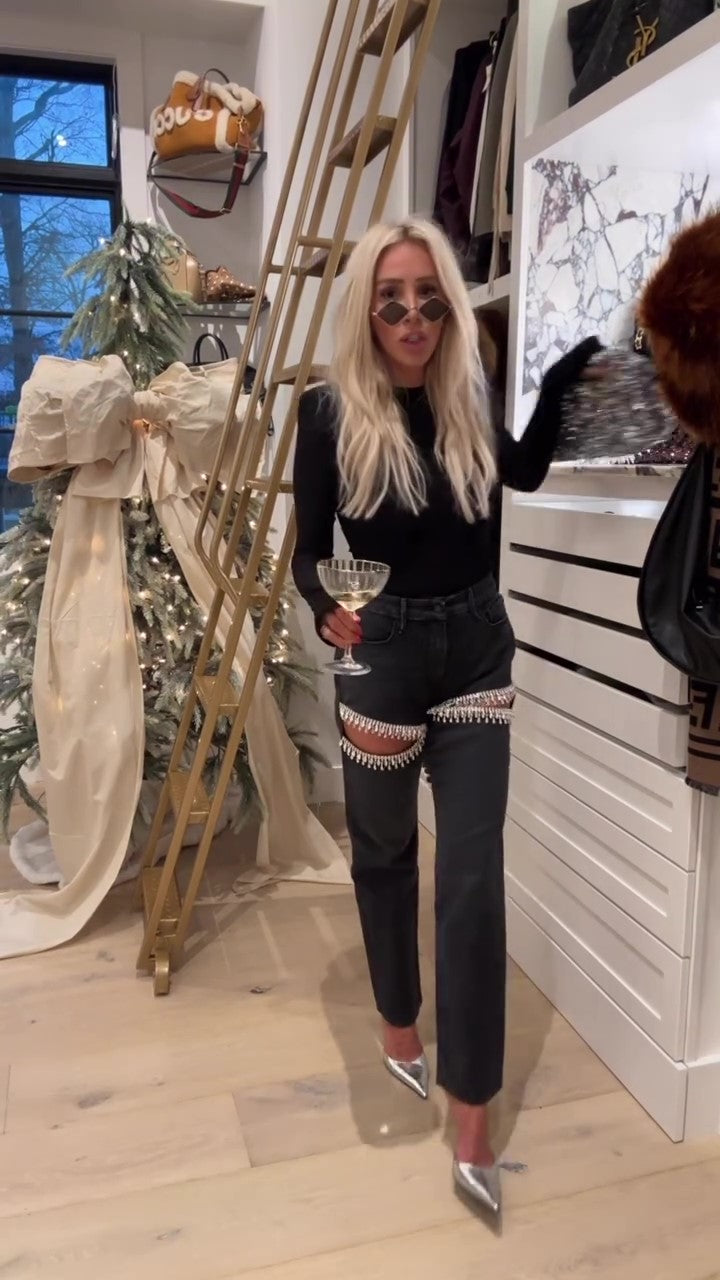 Solid color hand-embellished trousers-Mesadic