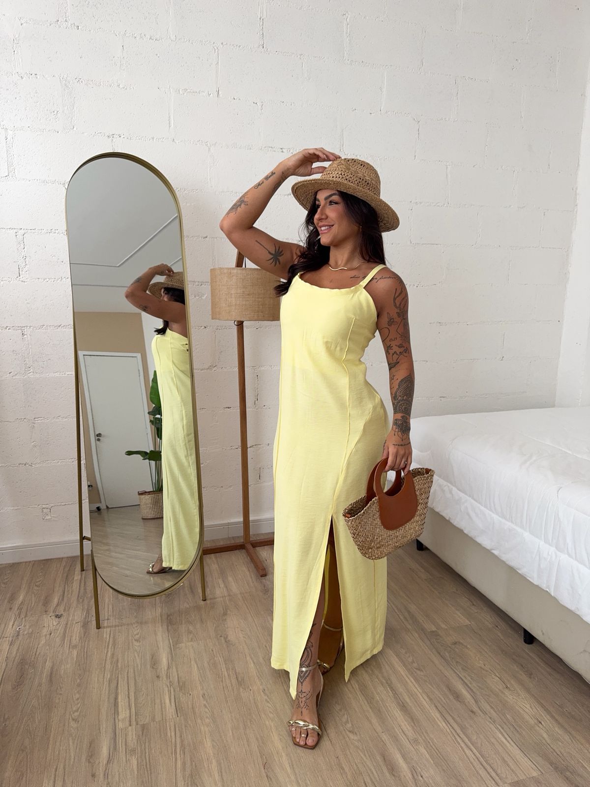 Solid color sleeveless spaghetti strap maxi dress-Trafni