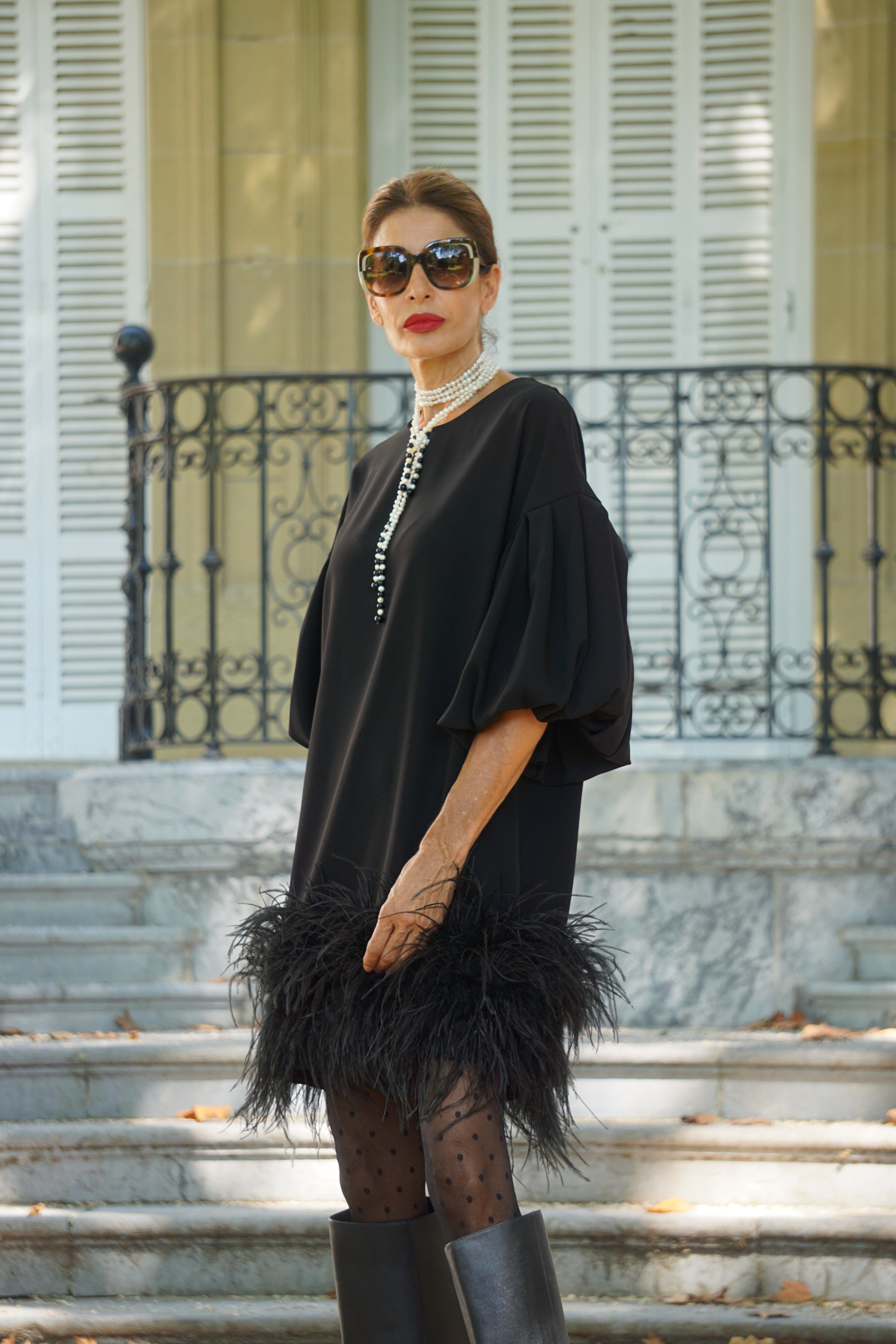 Callistari black swan dress-CALLISTARI