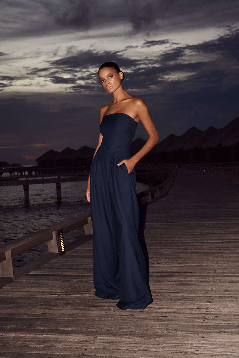 Blue Tube Top Jumpsuit-CALLISTARI