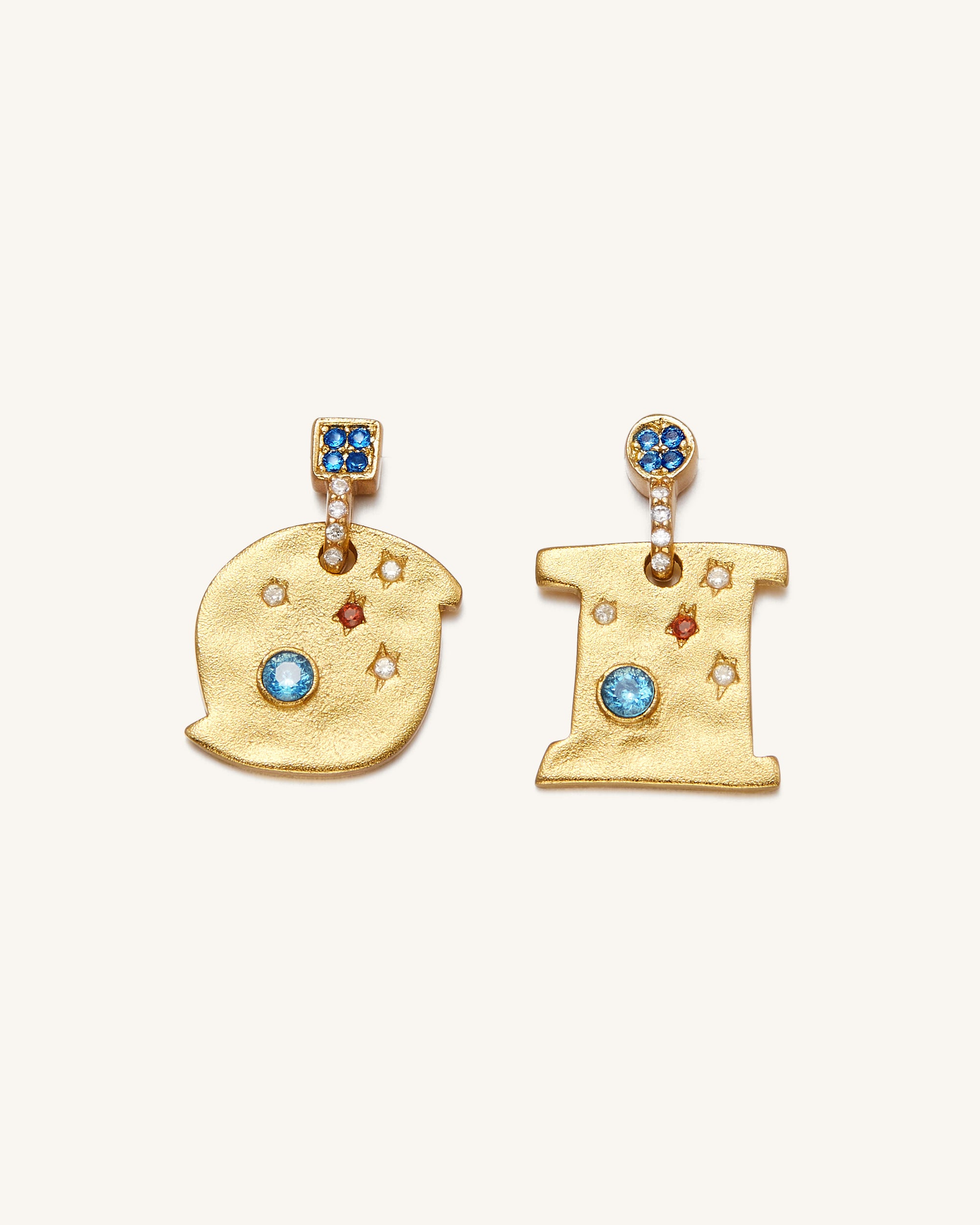 Cosmos Earrings - 18ct Gold Plated & Multicolor Zircon-Mesadic