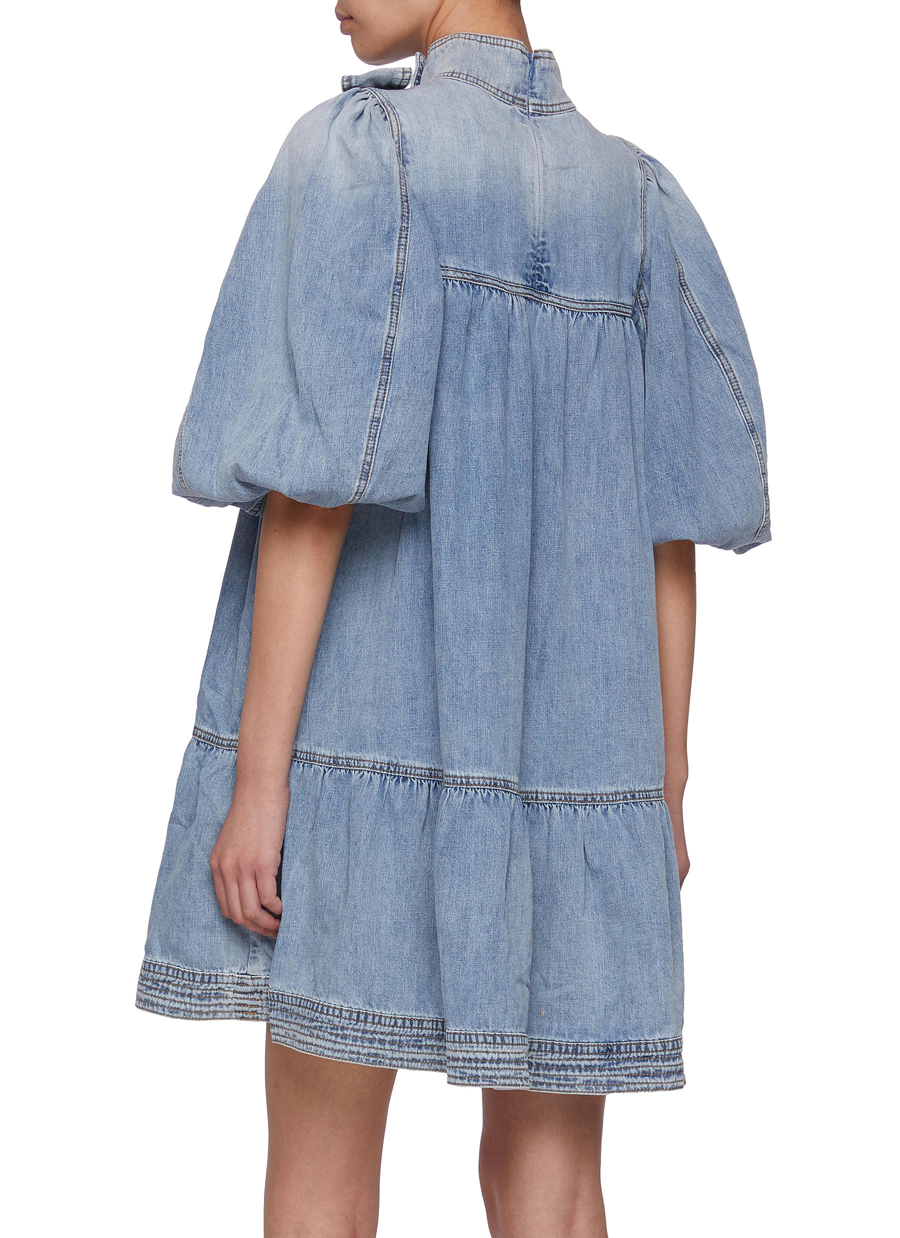 Cotton Denim Cover Up Dress-Mesadic