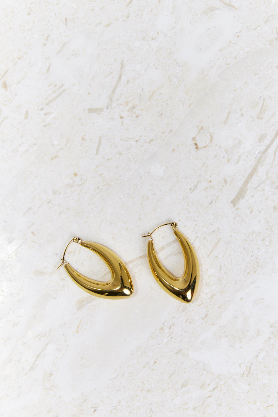 18k Plated Gold Girl Glow Earrings Gold-CALLISTARI