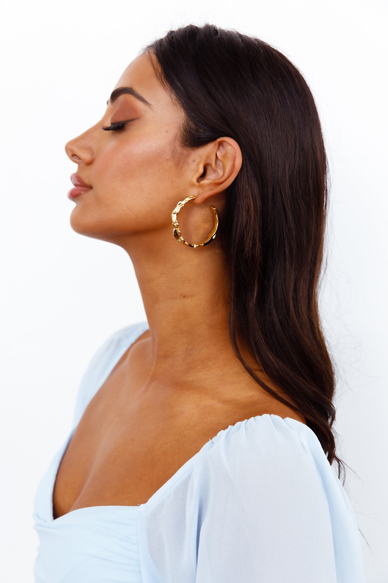 24K Gold Plated Slow Down Earrings-CALLISTARI