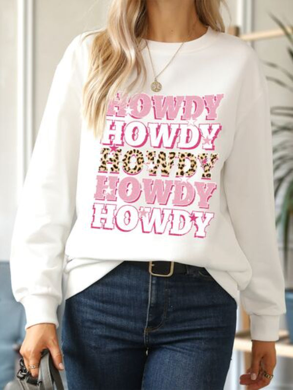 HOWDY Graphic Printed Sweatshirt-CALLISTARI