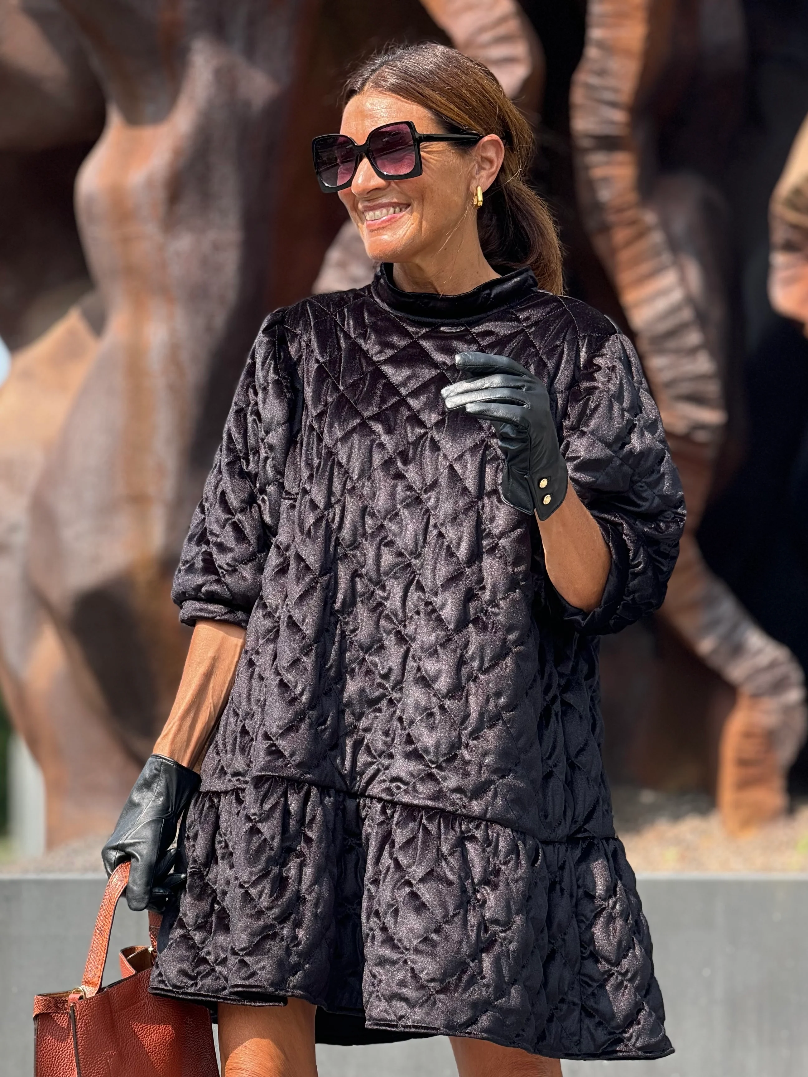 Callistari black velvet dress-CALLISTARI