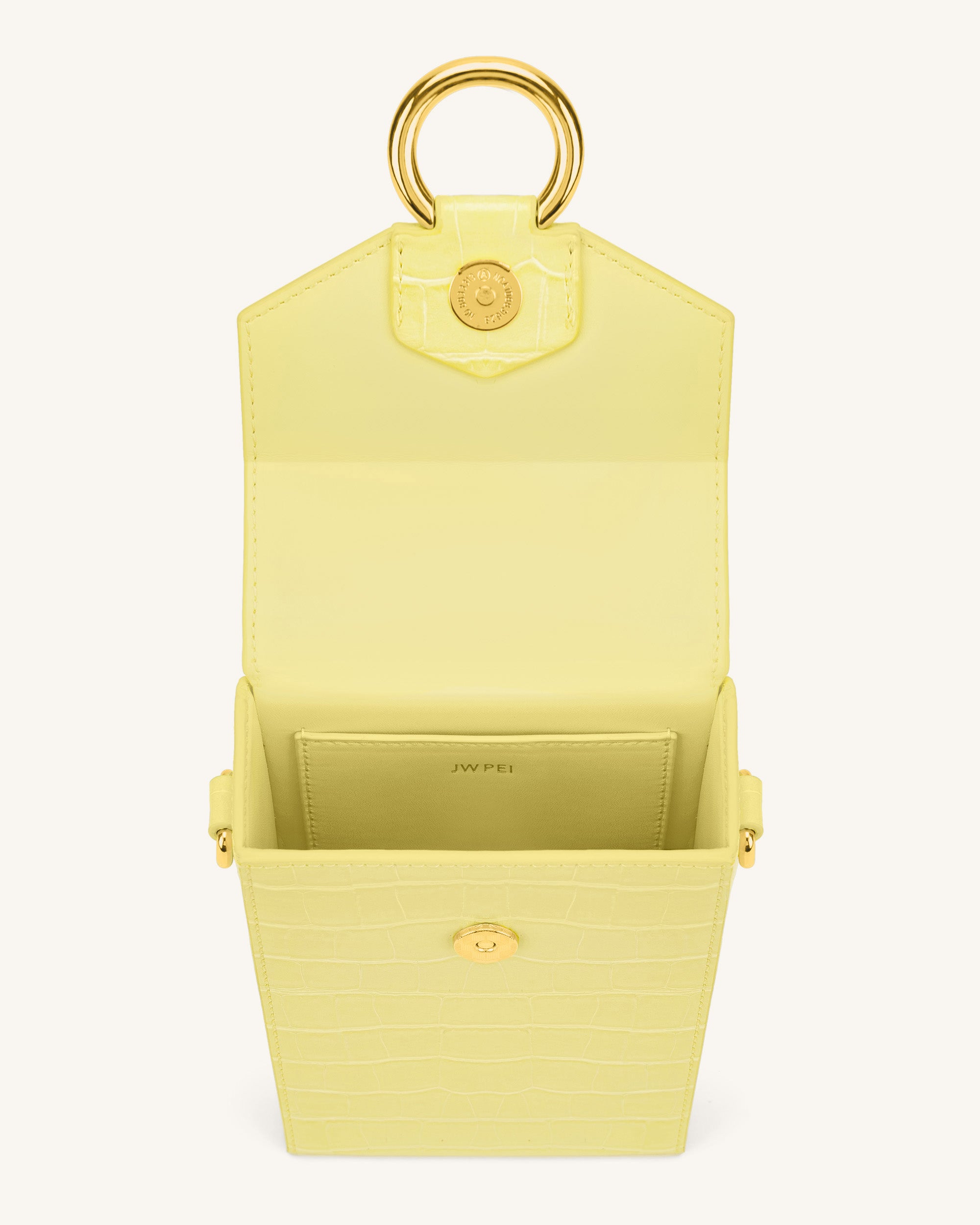 Lola Gradient Chain Phone Case - Light Yellow Croc-Mesadic