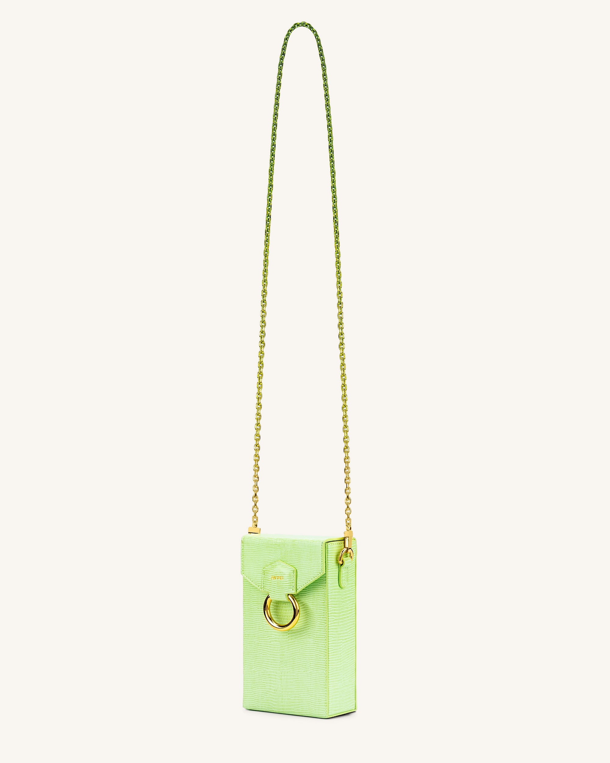 Lola Gradient Chain Phone Case - Lime Green Lizard-Mesadic