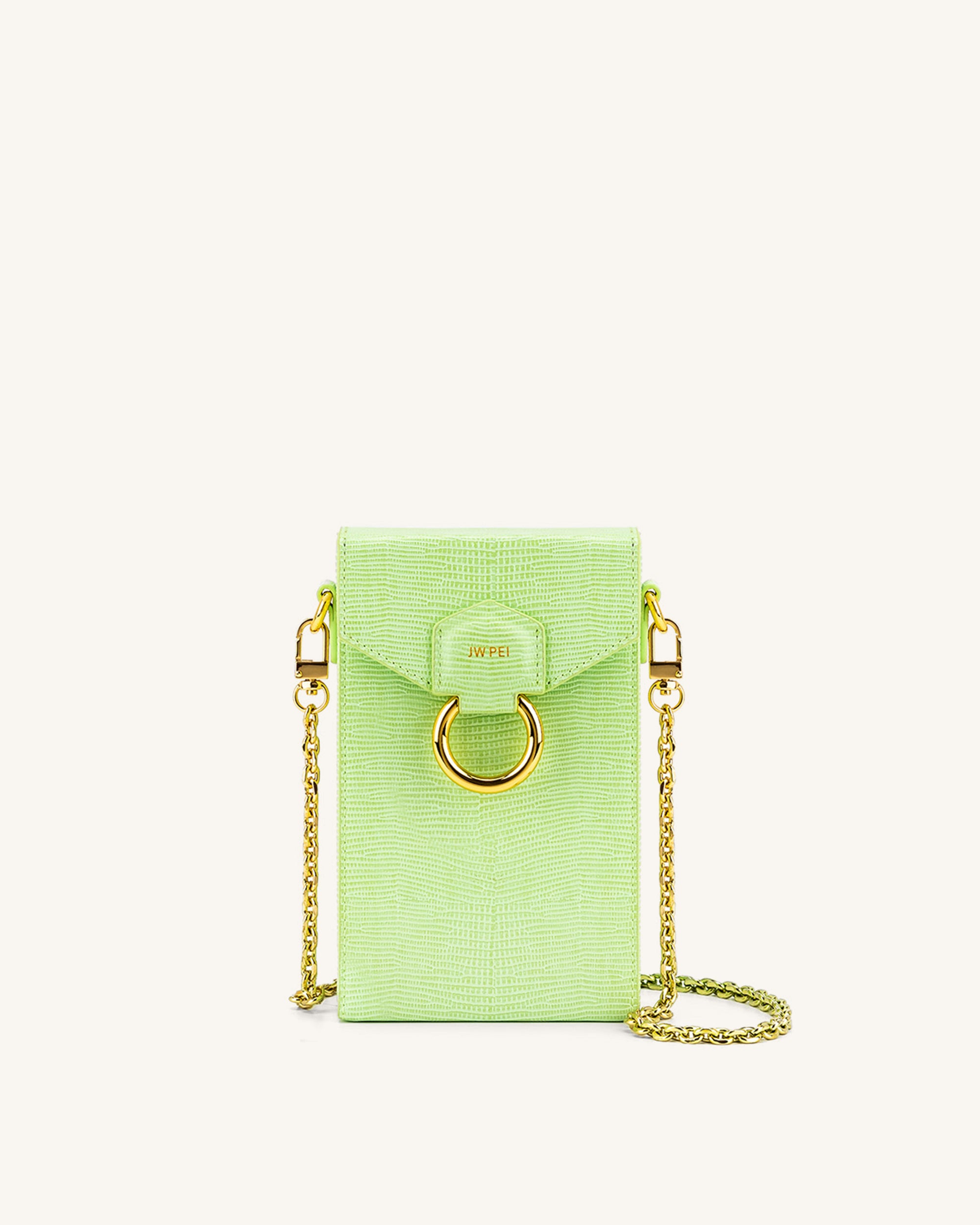 Lola Gradient Chain Phone Case - Lime Green Lizard-Mesadic