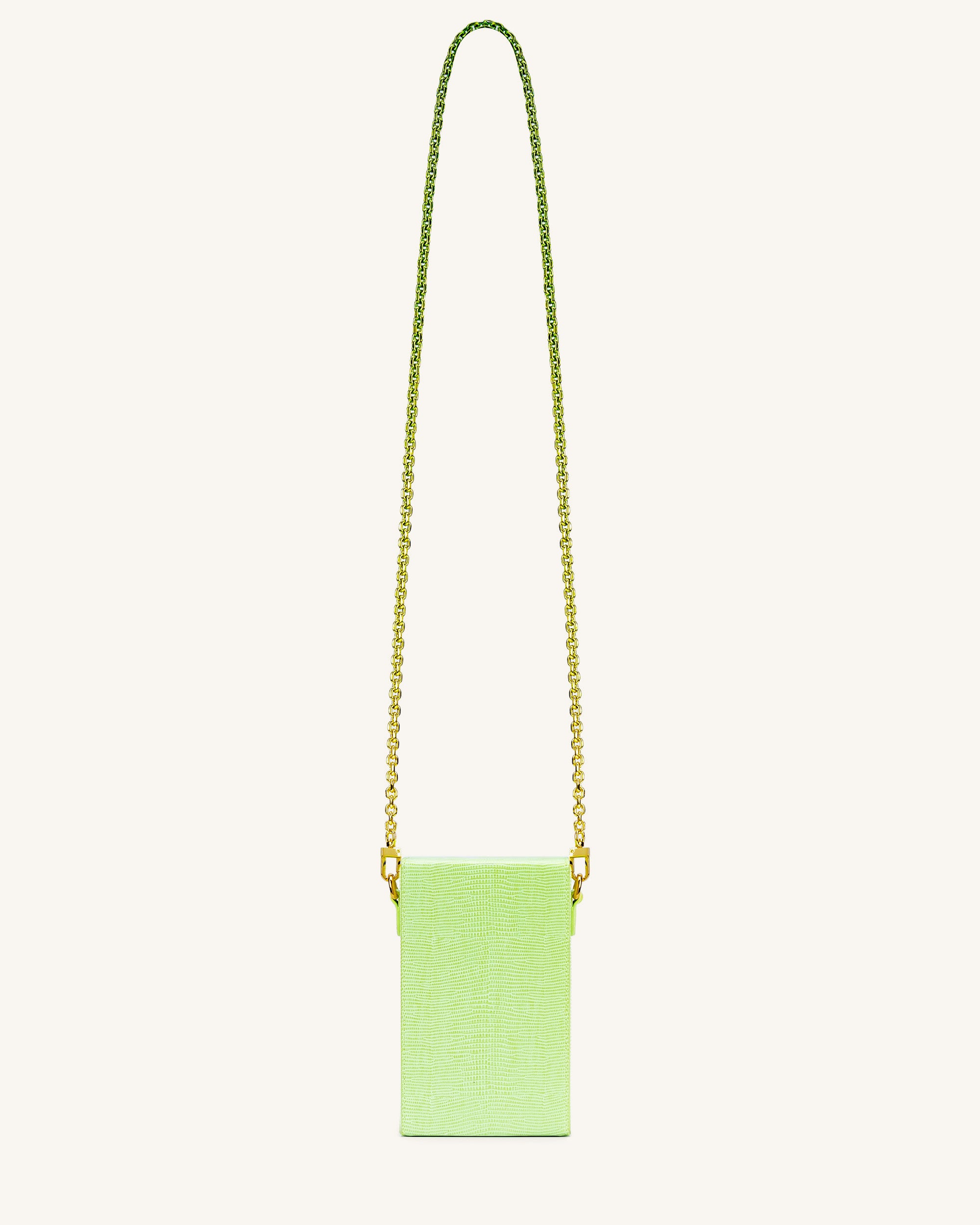 Lola Gradient Chain Phone Case - Lime Green Lizard-Mesadic