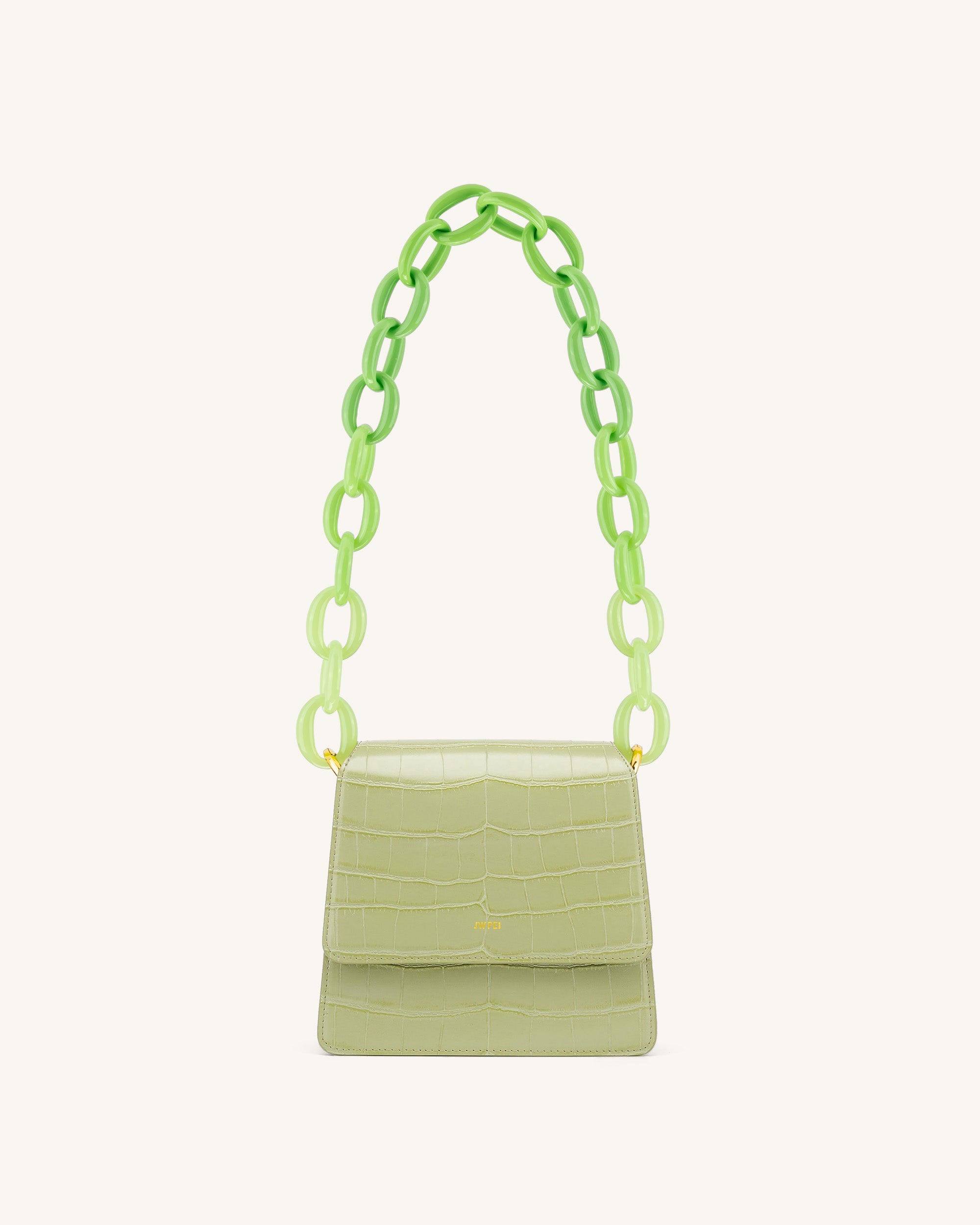 Mya Gradient Acrylic Chain Strap - Green-Mesadic