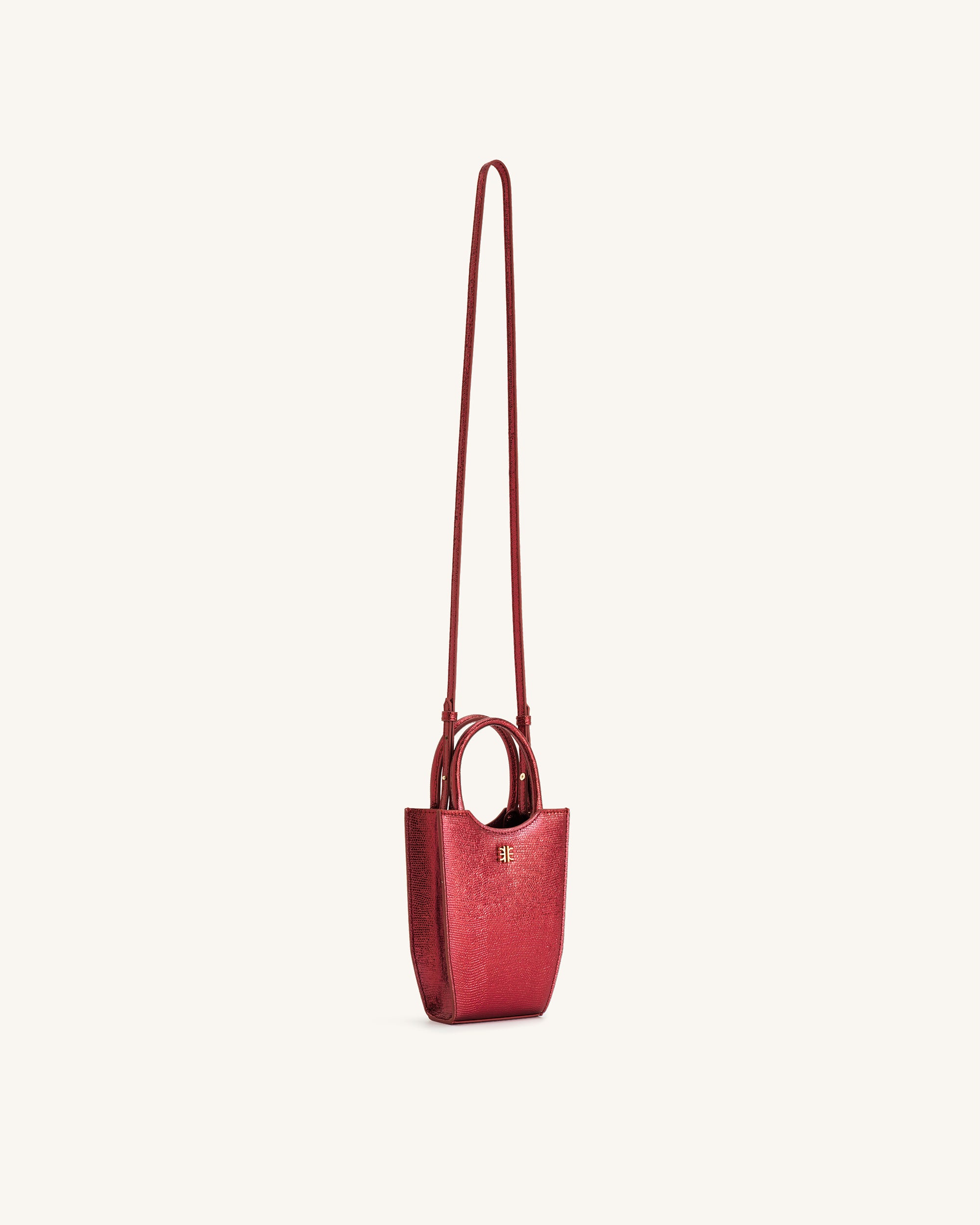 FEI Metallic Phone Bag - Red Ochre Lizard-Mesadic