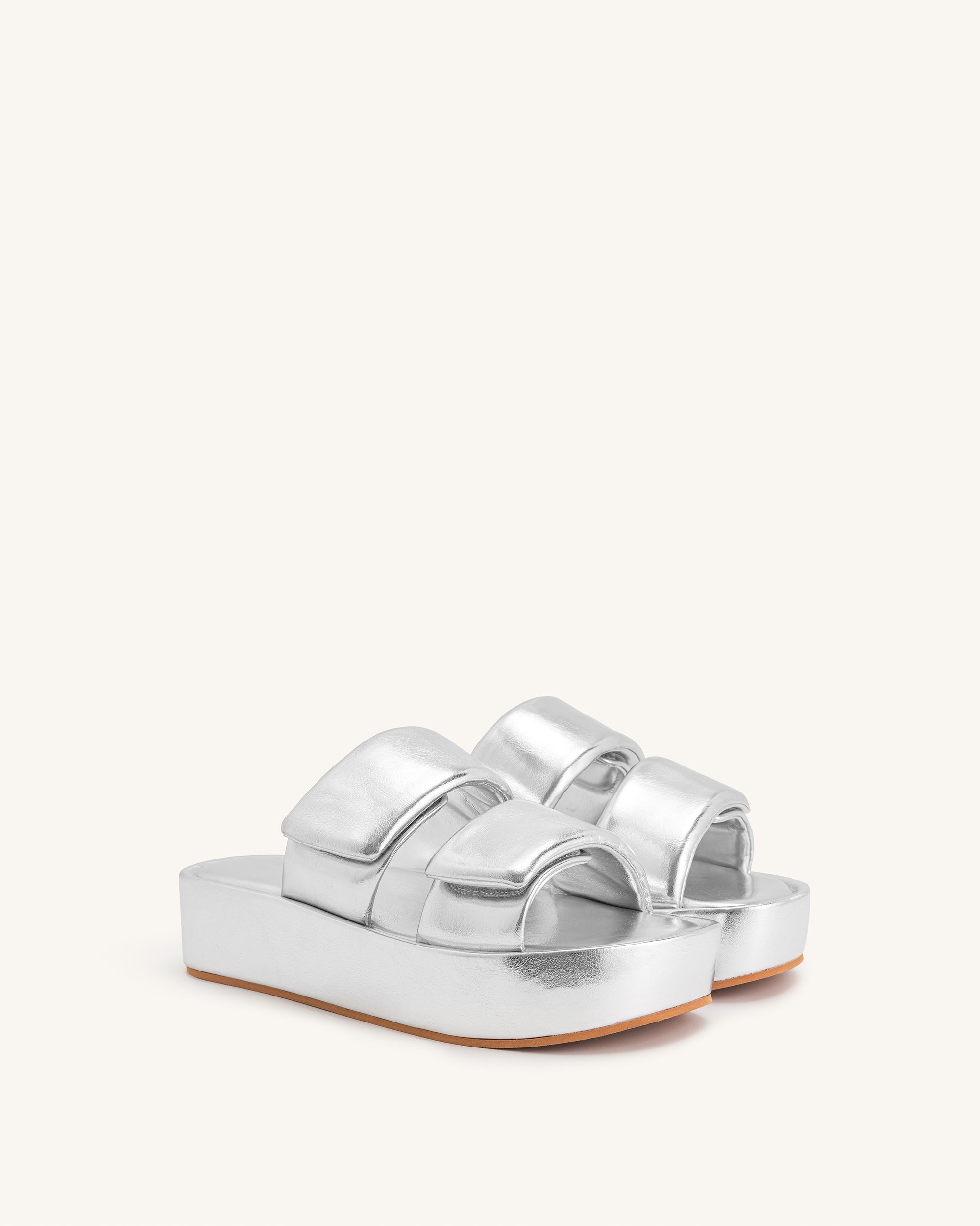 Lexi Metallic Sandal - Silver-Mesadic
