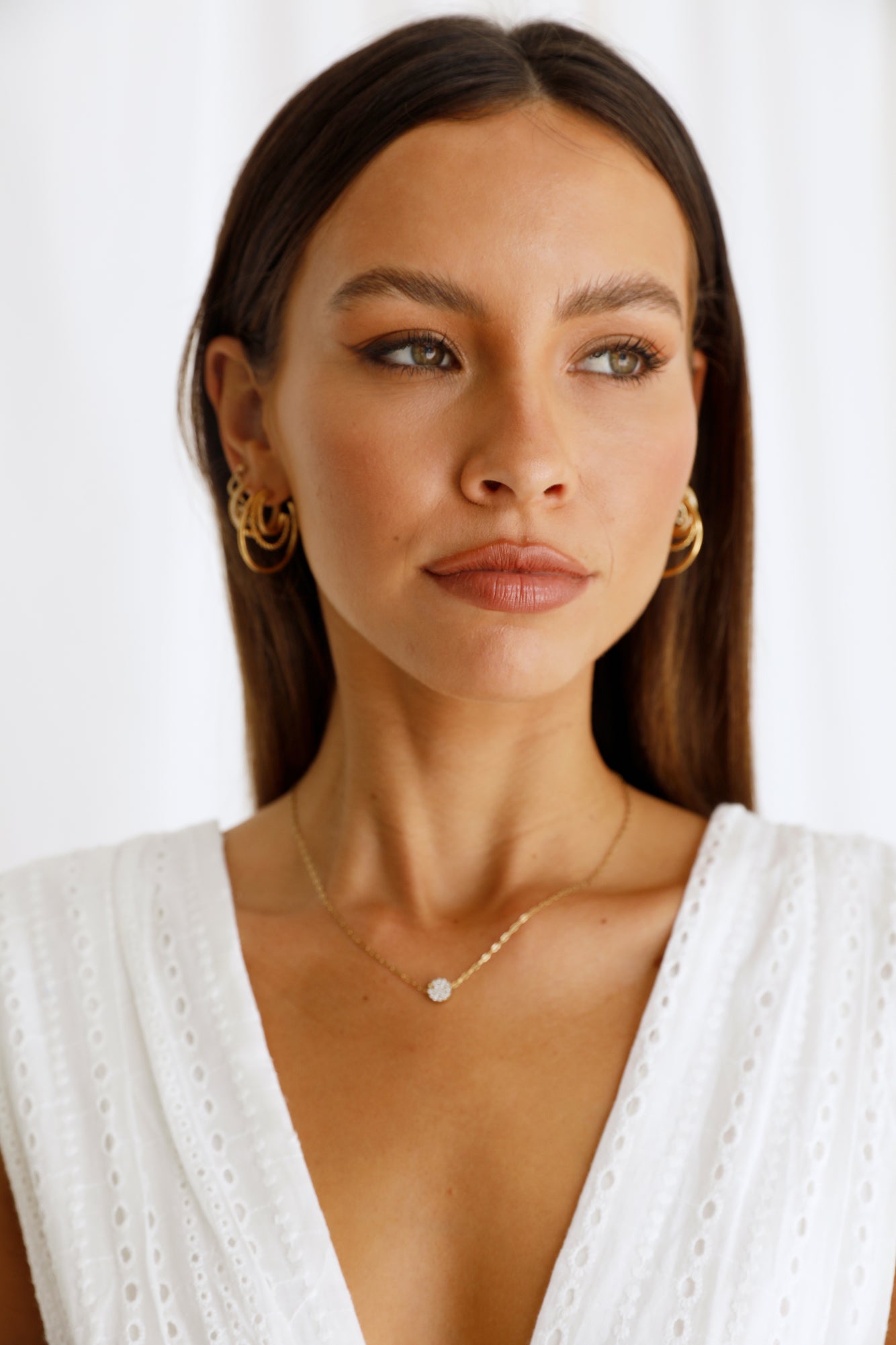18K Gold Plated Layered Thoughts Earrings-CALLISTARI