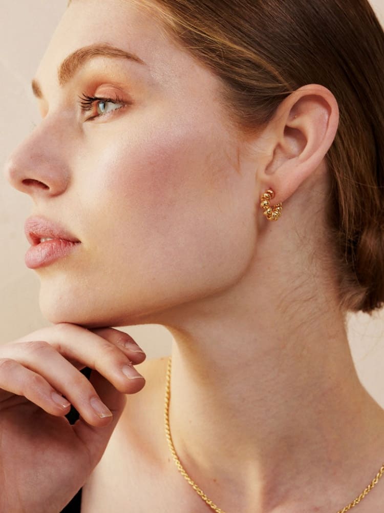 Flat Croissant Hoops Earring-CALLISTARI