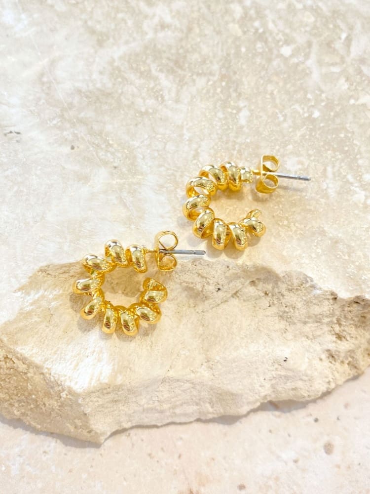 Flat Croissant Hoops Earring-CALLISTARI