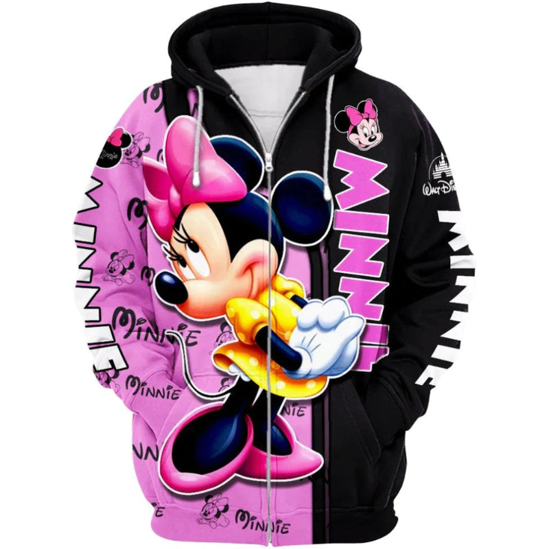 Minnie Mouse Zip Up Hoodie-CALLISTARI