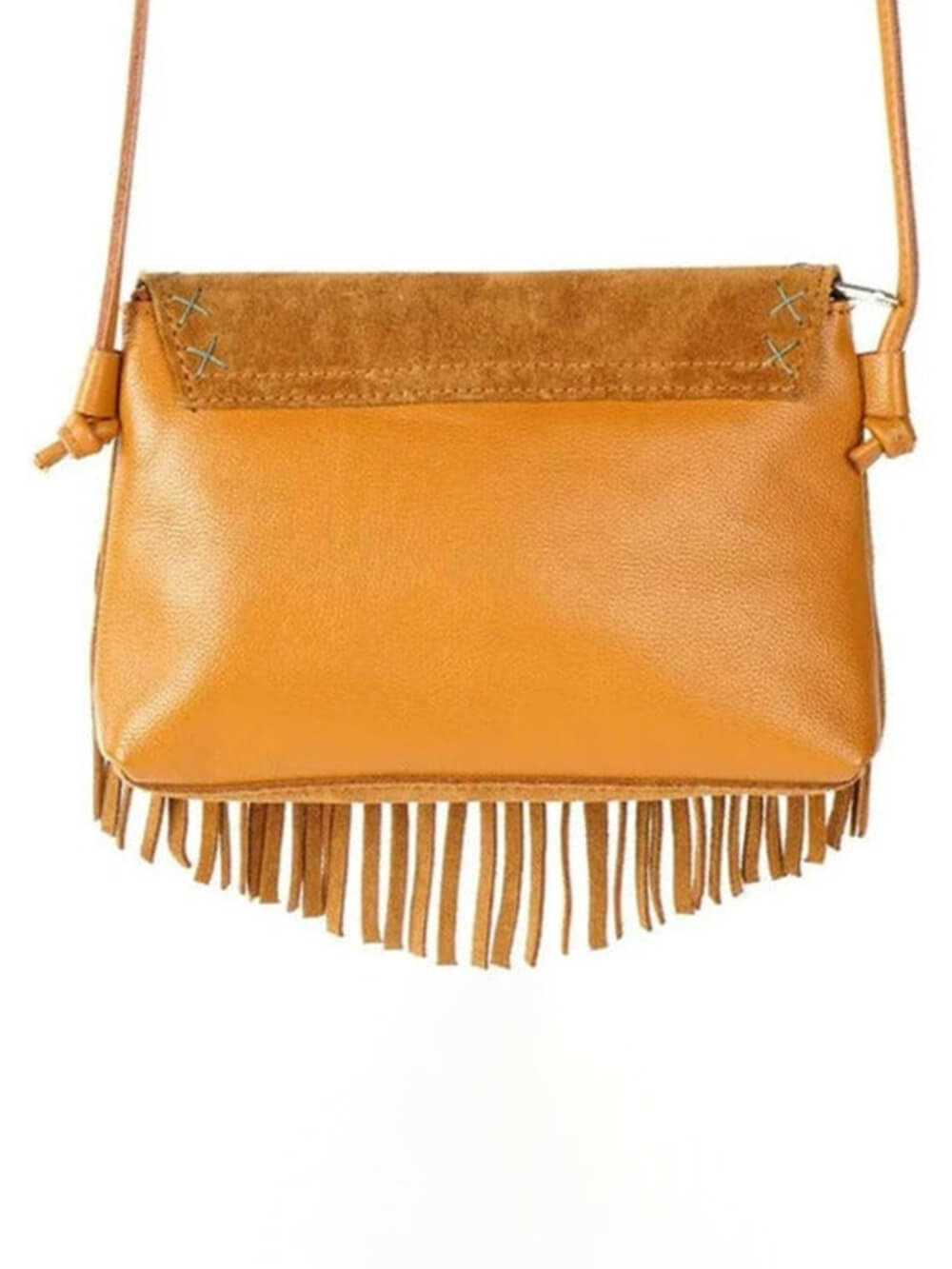 Turquoise Concho Magnetic Closure Flap Leather Bag-CALLISTARI