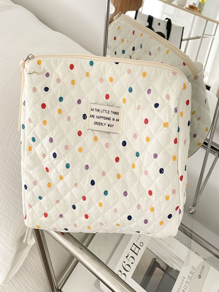 Polka Dot Cosmetic Makeup Bag-CALLISTARI