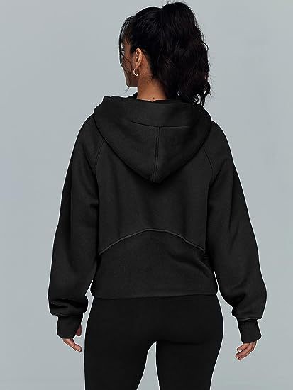 Casual Half Zipper Velvet Sweatshirt Hoodie-CALLISTARI