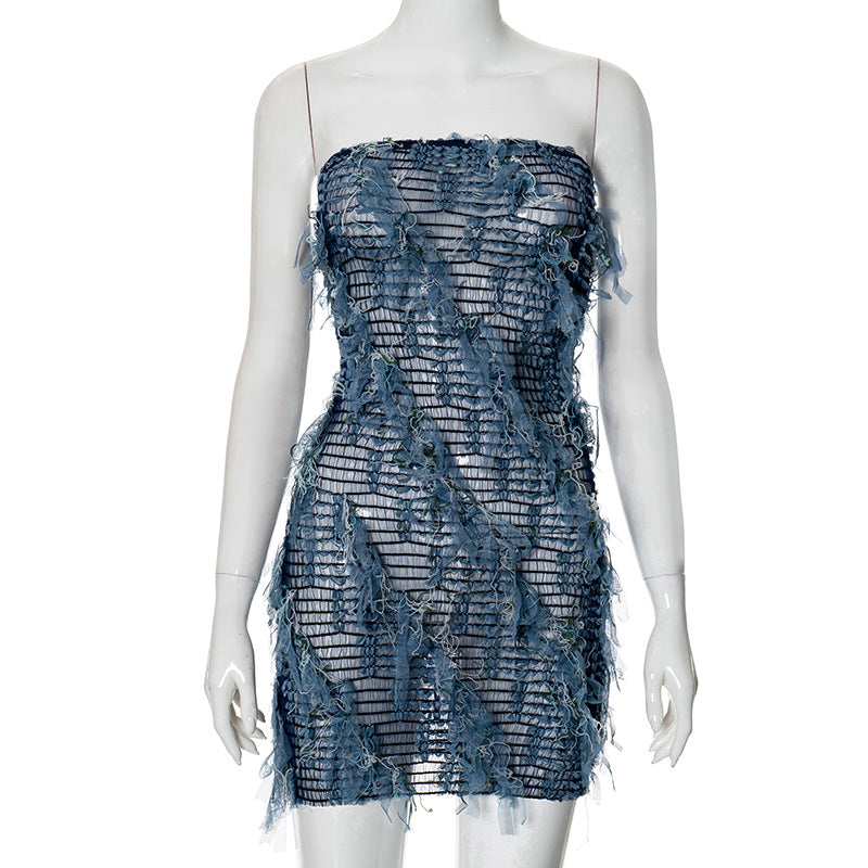 Ava Textured Tube Dress-CALLISTARI