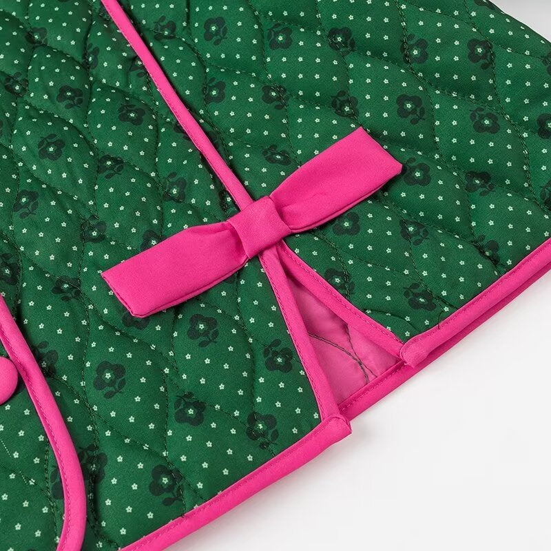 Green Life Pink Bow Jacket-Trafni