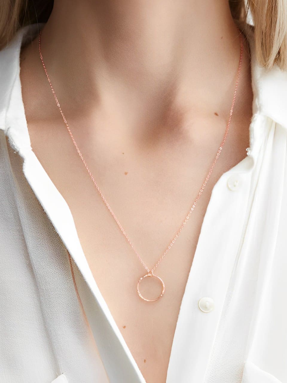 LUXE Organic Open Circle Necklace-CALLISTARI