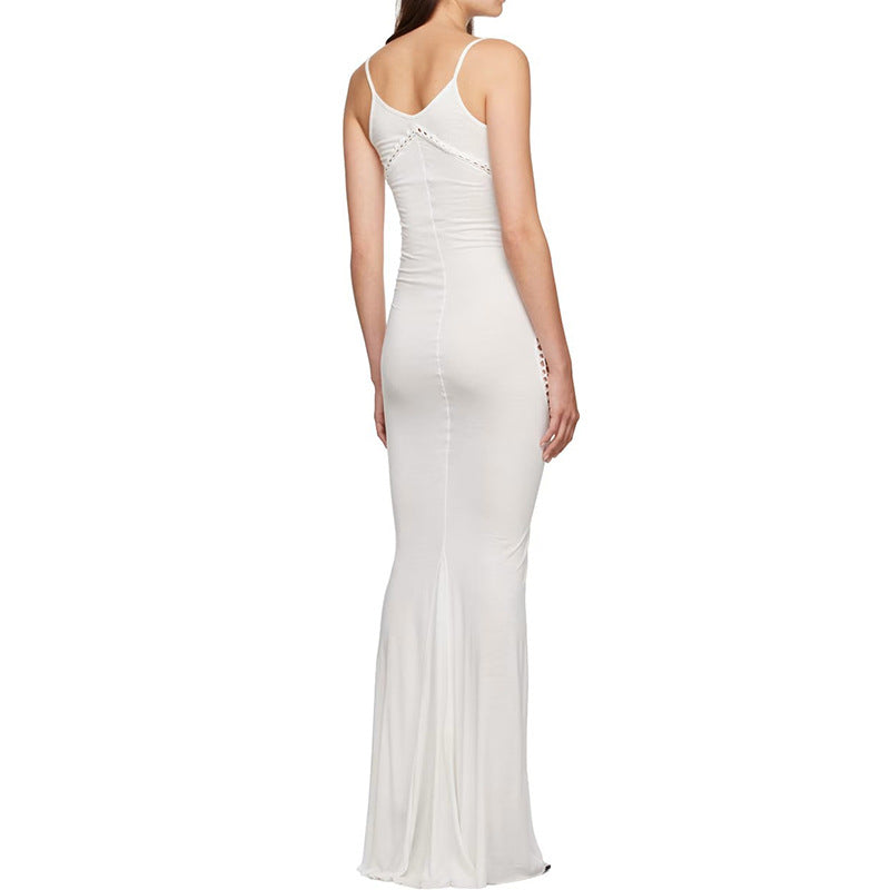 Lyra Shirring Maxi Dress-CALLISTARI