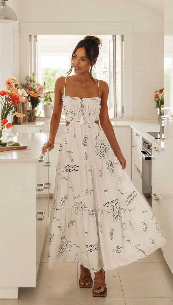 Stevina Off-Shoulder Lace Maxi Dress-CALLISTARI