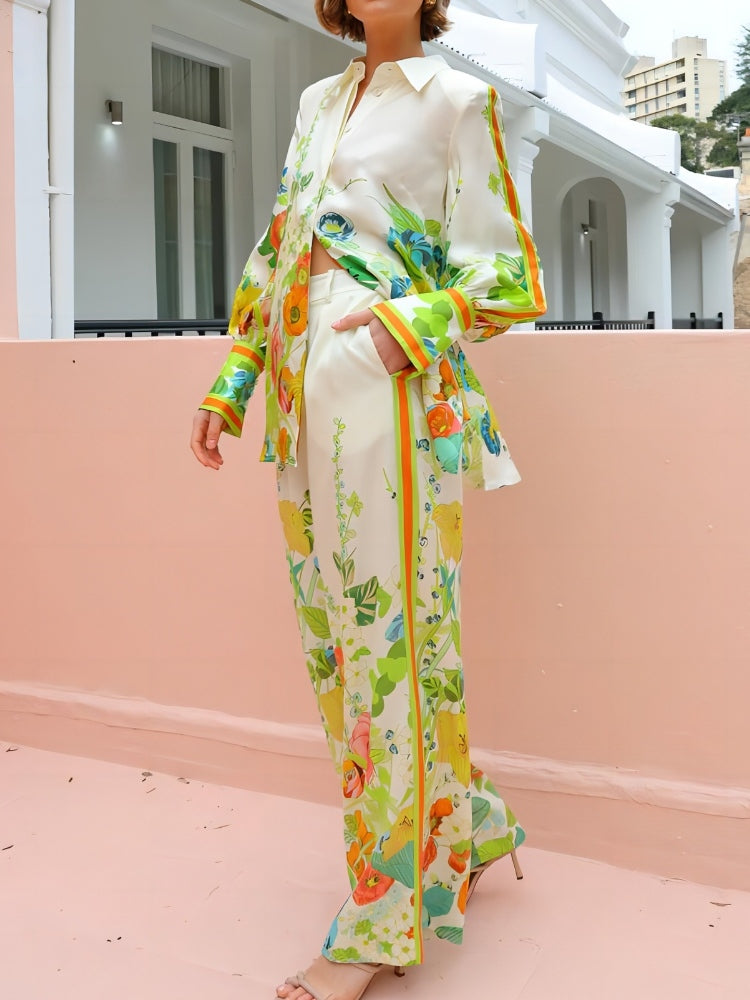 Vacation-Ready Tie-Dye Pants Set-Mesadic