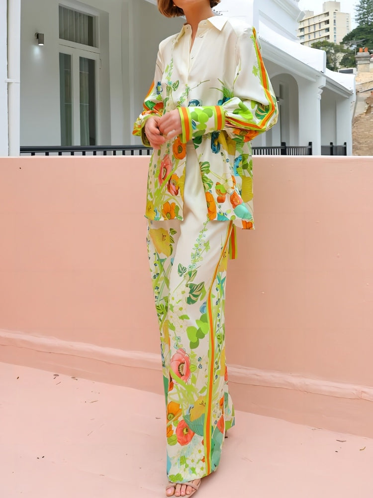 Vacation-Ready Tie-Dye Pants Set-Mesadic