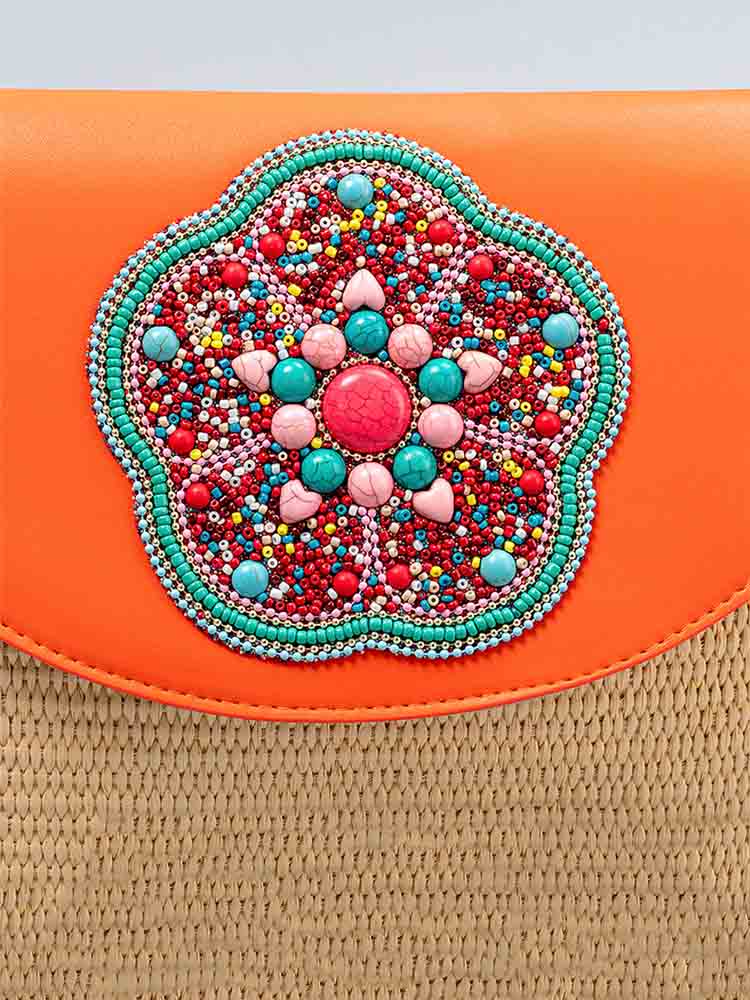Grass Woven Crossbody Bag-CALLISTARI