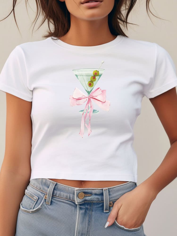 Martini Coquette Baby Tee-CALLISTARI