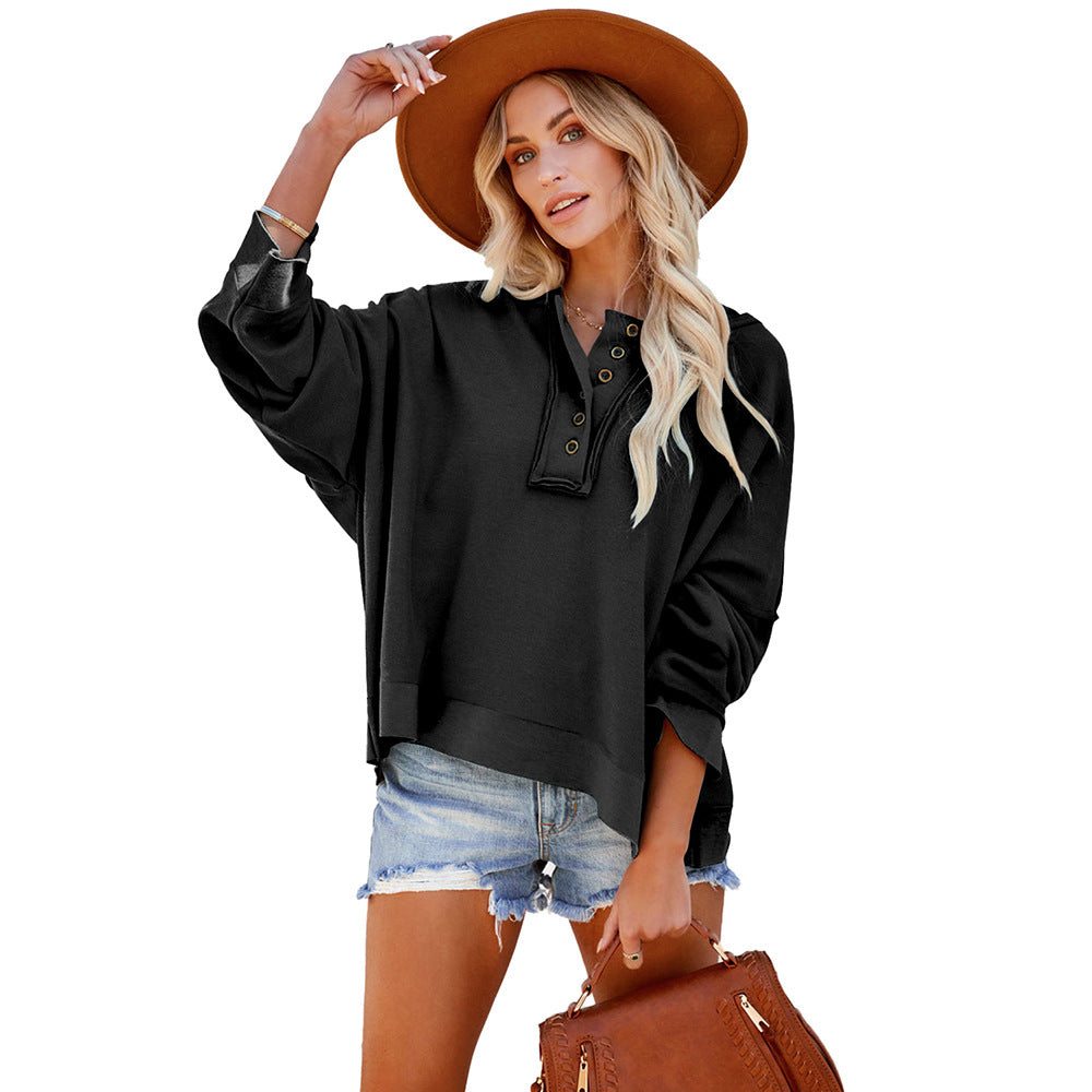 Cozy Button Knit Thick Sweater Hoodie-CALLISTARI