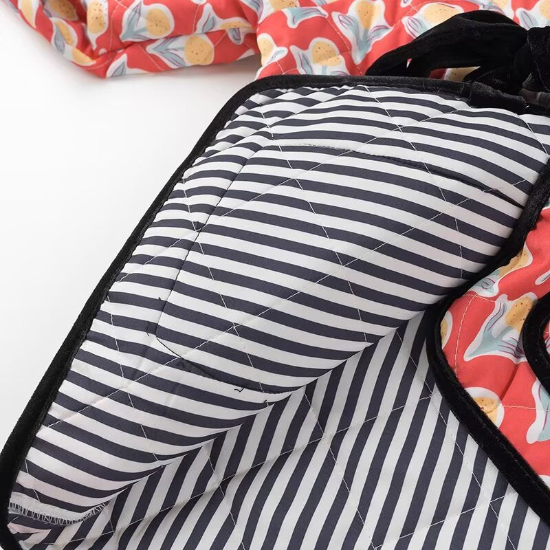 Cute Floral Print Bow Lace-Up Jacket-CALLISTARI