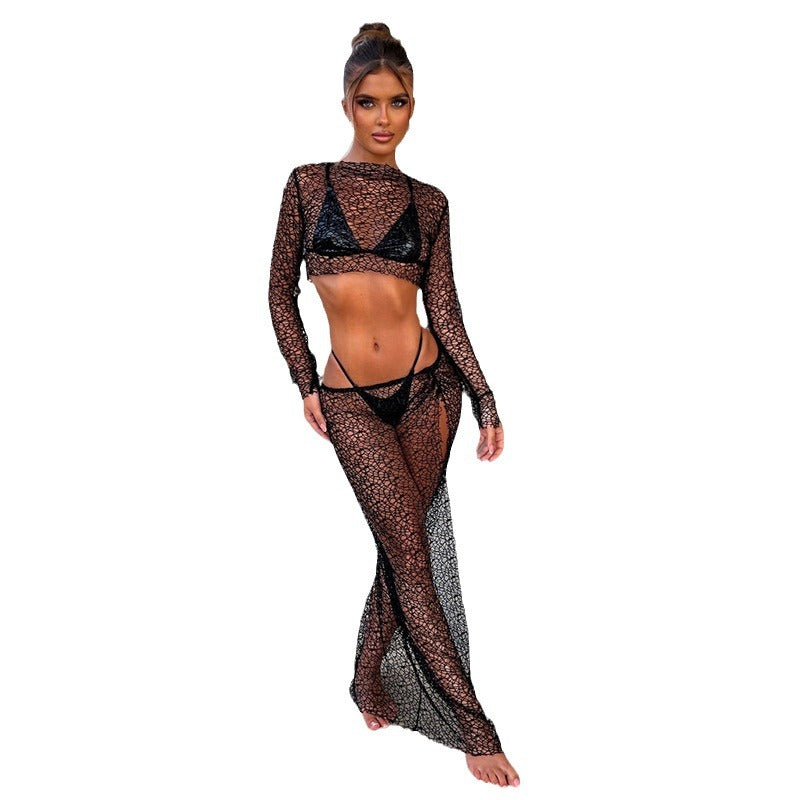 Anisa Crochet Lace Maxi Two-Piece Set-CALLISTARI