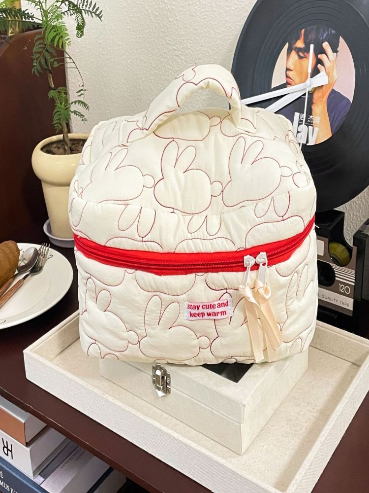 Red and White Bunny Makeup Bag-CALLISTARI