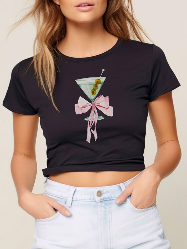 Martini Coquette Baby Tee-CALLISTARI