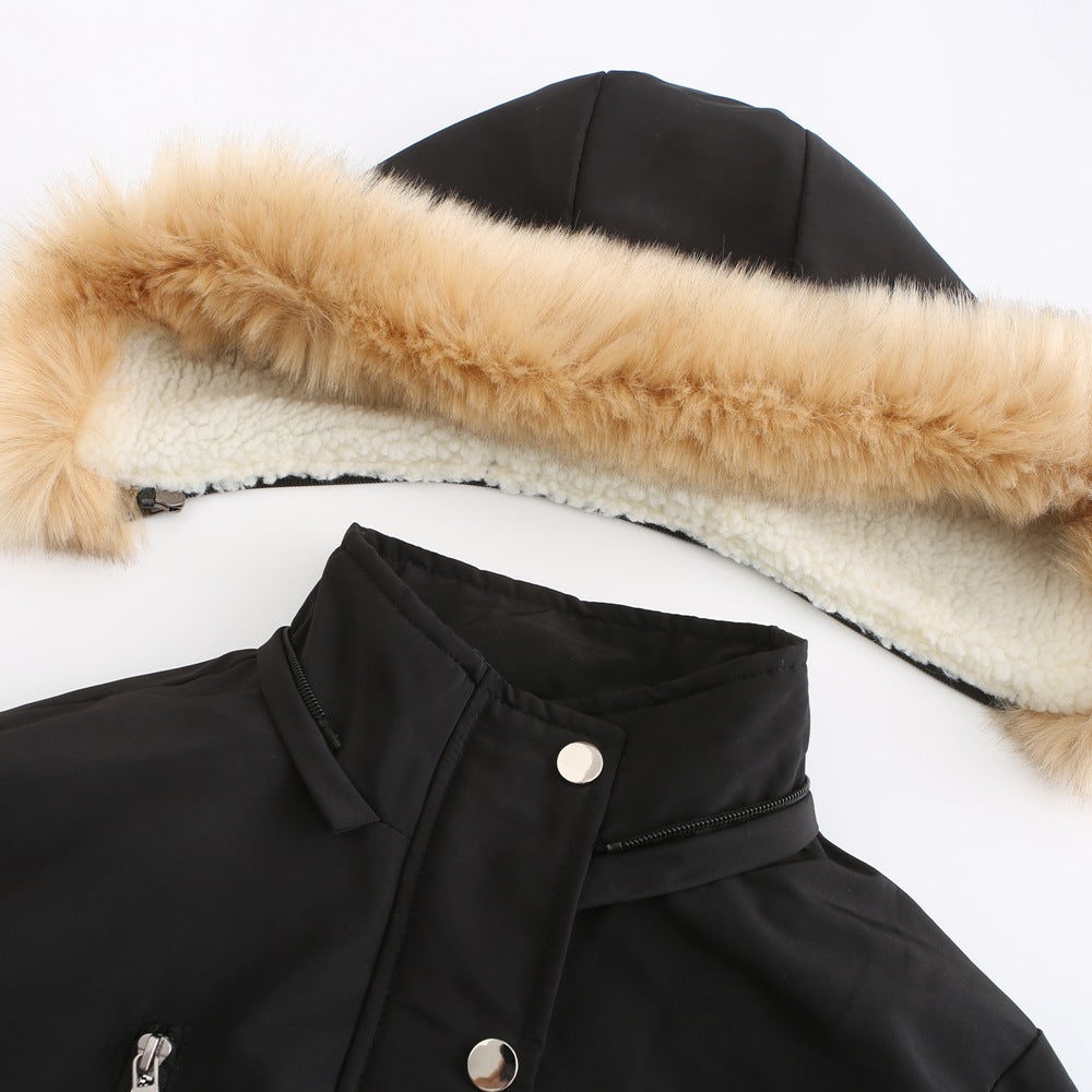 Removable Hat Fleece Padded Coat Parkas-CALLISTARI