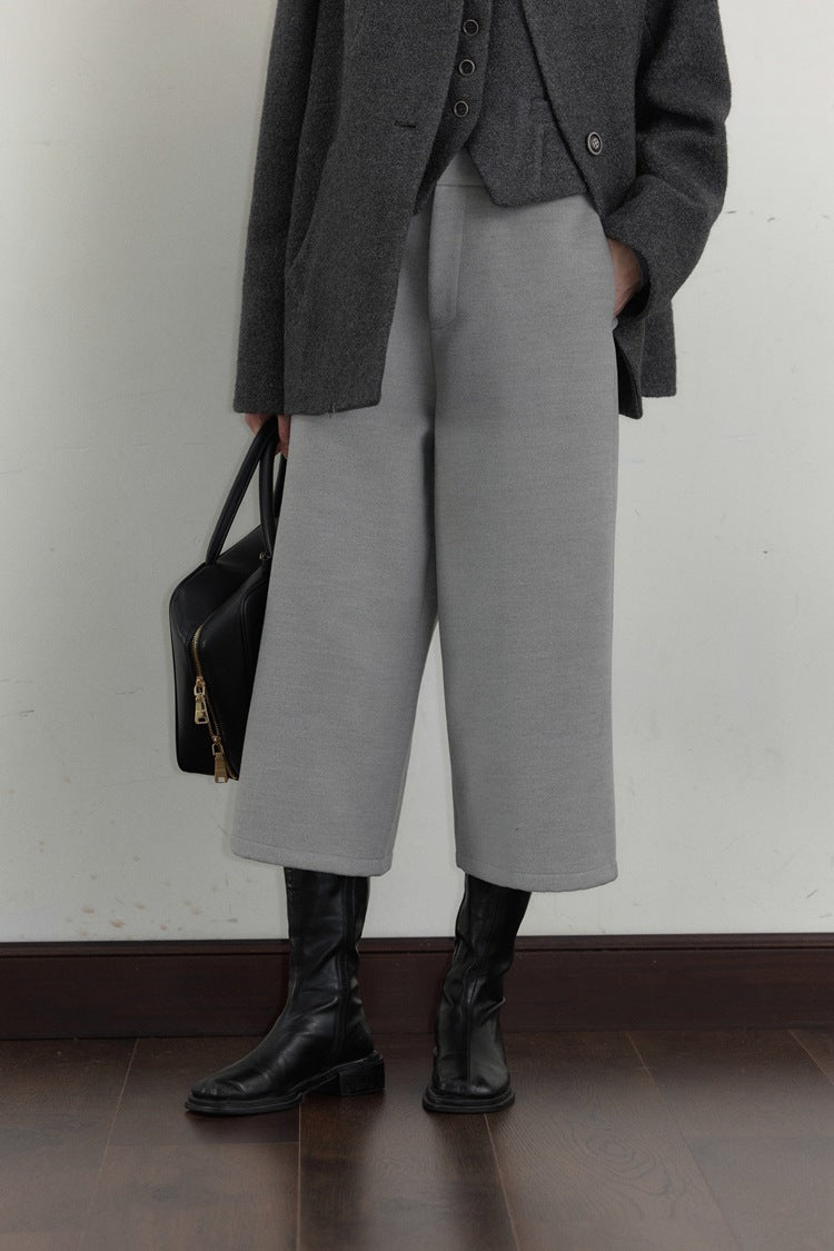 Wide-Leg High-Waisted Pants-CALLISTARI